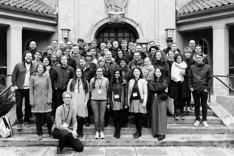 Group photo with almost all of the TypeMedia graduates at the TYPOLAB conference in Berlin, 2017