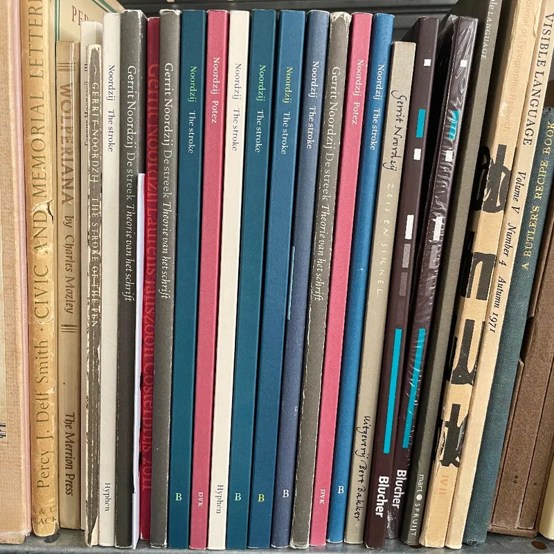 The Stroke in different editions and translations. LettError Noordzij Collection, 2025